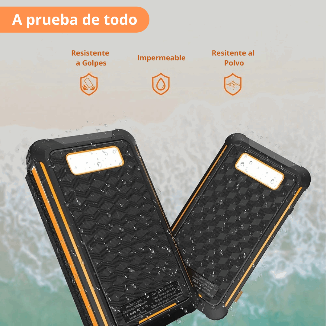 Power Bank Solar de 04 placas y 30 000 mAh