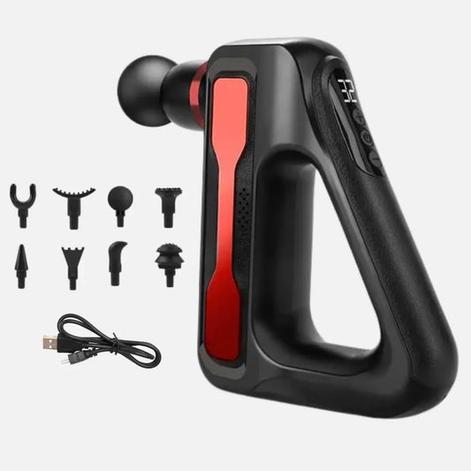 Masajeador Profesional de 32 Niveles de Velocidad y 8 Cabezales