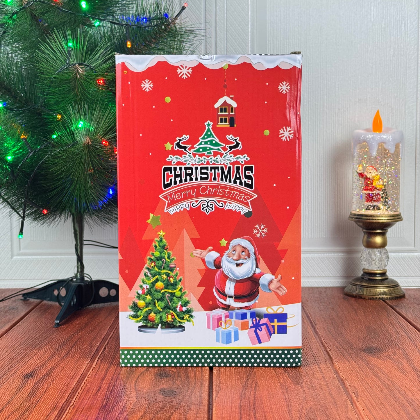 🎄Farol Navideño Con Luces, Música y Simulador de Nieve