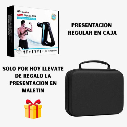 Masajeador de 32 Niveles de Potencia y 8 Cabezales + Maletin de Regalo 🎁